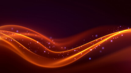 Fototapete - Colorful waves of light interact and flow smoothly across a dark background. The dynamic visual creates a sense of movement and elegance. Concept of design, digital art, visual effects