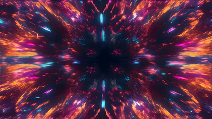 Aufkleber - Colorful abstract background with a dynamic starburst effect in the center creating a vibrant and energetic visual pattern