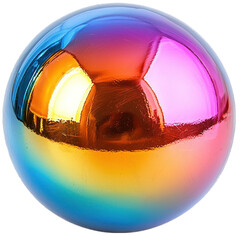 Poster - Shiny metallic sphere with rainbow gradient colors
