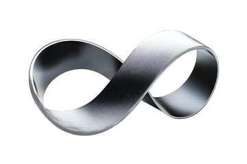 Poster - Silver infinity symbol on a black background