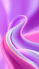 Aufkleber - Colorful abstract curves blend softly in shades of purple and pink. The smooth flow evokes a calming ambiance in a minimalist aesthetic. Concept of graphic design, digital art, modern decor
