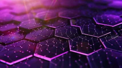 Poster - Close-up shot of a computer keyboard on a purple background, great for tech-related designs and presentations