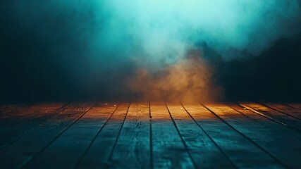 Poster - Smoke rising from wooden floor