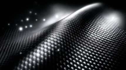 Poster - Dark patterned fabric with a smooth texture reflects soft light, creating a sophisticated atmosphere. Concept of fashion design, textile industry, and branding solutions
