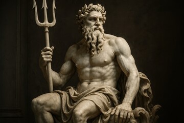  Majestic Classical Poseidon Statue with Ancient Greek Mythology and Artistic Heritage
