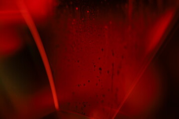 Fototapete - Red liquid surface, dark abstraction 