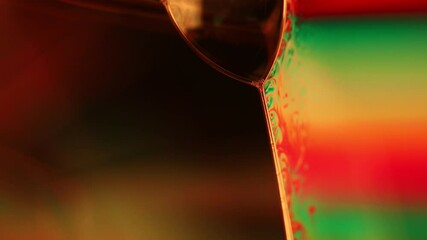 Fototapete - Brown liquid structure, caramel production, bubbles in macro, texture of viscous black liquid, oil in laboratory, brown glossy surface