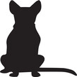 © FULLSTOCKI - Dog Silhouette Vector – Black Outline Animal Illustration, Pet Icon, Canine Design, Simple Dog Shape for Logo, Sticker, or Wall Art