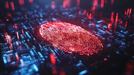 Poster - Fingerprint on a circuit board (1)
