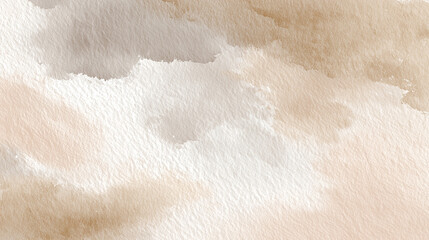 Poster - Watercolor artwork features soft beige and cream hues blending seamlessly. Suitable for backgrounds, templates, and creative designs. Concept for art prints, graphic design, stationery