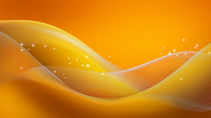 Fototapete - Colorful abstract waves ripple through vibrant orange and yellow tones. Soft gradient shapes suggest motion and depth. Concept of graphic design, marketing, art