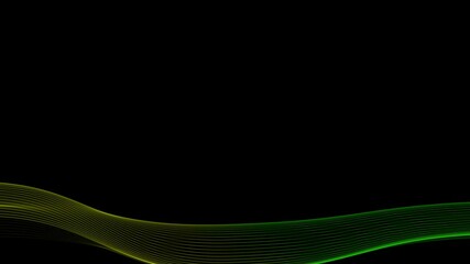 Poster - green and yellow gradient spectrum on black background