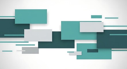 Aufkleber - Abstract geometric background with colorful rectangles and minimalistic design