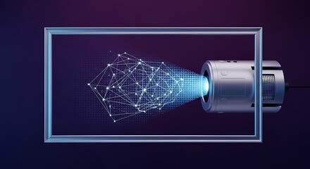 Aufkleber - Futuristic technology design with geometric patterns and advanced visualization concept