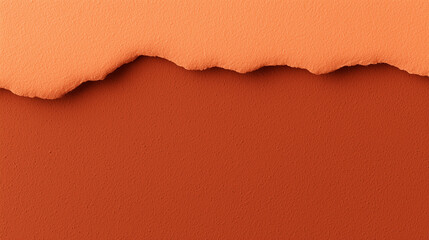 Aufkleber - Layered textured paper in warm orange and terracotta shades showcases unique rippled edges. Suitable for graphic design, marketing, art projects. Clean canvas with vibrant colors