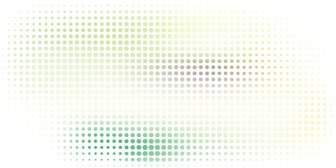 Poster - Green halftone dot gradient background with abstract soft transition and retro comic style.