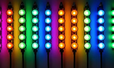 Poster - Colorful LED Light Displays