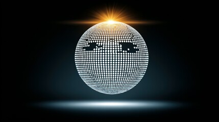 Poster - Abstract sphere with a dotted design.