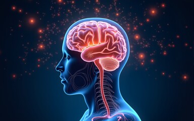 Poster - Brain activity. High quality