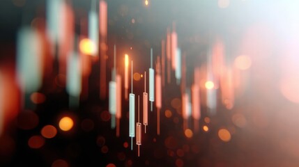Poster - Futuristic AI Chip with Glowing Currency Pair Candlesticks Digital Lines and Financial Charts for Fintech Innovation and Future Finance Advertising