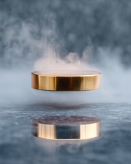 Poster - Cryogenic cooling of neodymium magnet levitating above ceramic surface with liquid nitrogen vapor for advanced superconductivity and quantum technology research