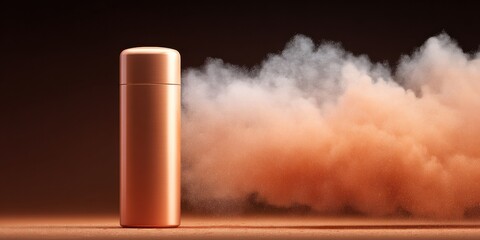 Aufkleber - Industrial Cryogenic Vaporizer Emitting Dense Freezing Vapor on Metallic Structure for Advanced Cooling and Modern Scientific Equipment Marketing