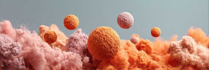 Poster - Innovative Clinical Nutrition Molecular Structures in Digital Lab Environment for Skincare Marketing Featuring Advanced Biotechnology and Molecular Transformation