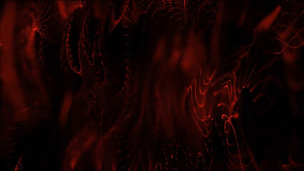 Poster - Abstract Red Light Trails on Black Background Dynamic Energy and Fluidity in Motion This image