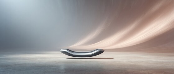 Aufkleber - Futuristic Gyroboard Scooter with Abstract Ambient Lighting and Textured Surfaces for Innovative Personal Mobility Marketing