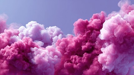 Aufkleber - Vibrant Meteorology Cloud Formation in Magenta and Lime with Geometric Circular Patterns and Fluorescent Lighting for Modern Weather Design Projects