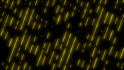 Poster - Abstract Dark Background with Yellow Glowing Diagonal Lines Creating a Modern and Dynamic Effect This