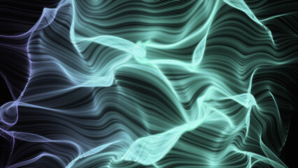 Fototapete - Abstract Vector Illustration. Fantastic elegant wave panorama background design illustration