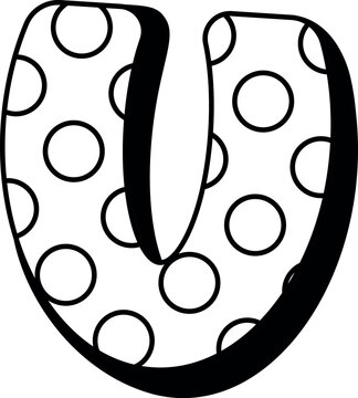 U font capital letter childish