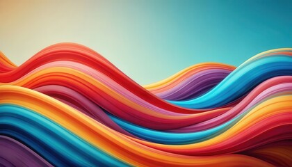 Aufkleber - Colorful wave patterns creating a vibrant desktop wallpaper for computer monitors