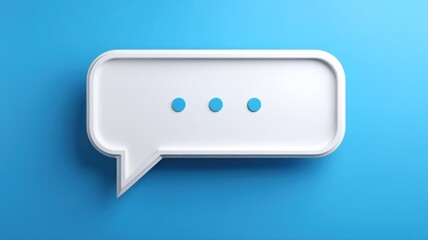 Poster - Email security, spam call. Speech bubble icon on a blue background, symbolizing communication and messaging.