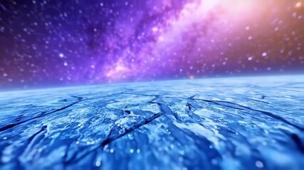 Wall Mural - Blue planet with galaxy