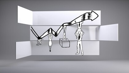  - Growth graphic on abstract background