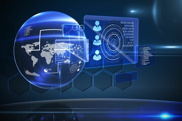 Poster - Futuristic technology interface