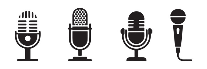 Poster - microphone mic icon, voice icon symbol buttons. Microphone icon. Microphone, Microphone icon, Mic icon, Sound icon, Audio icon, Microphone line icon, Microphone solid icon, Mic sign, audio. EPS 10. 