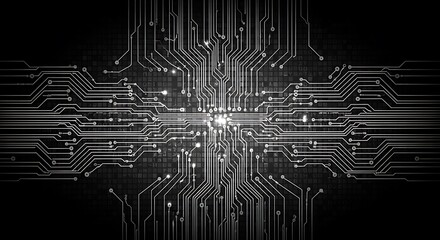 Poster - Abstract Circuit Board Design High-Tech Electronic Technology Background Image