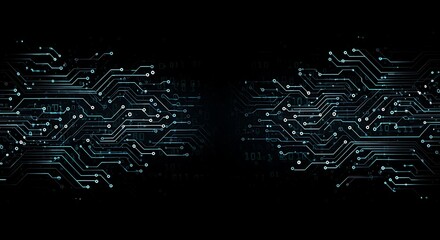 Poster - Abstract Digital Circuit Board Binary Code, Technology, Electronics, Innovation, Network
