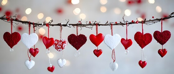 Wall Mural - valentine hearts, balloons, confetti.