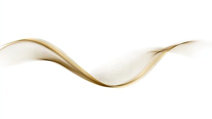 Poster - Elegant Flowing Lines in Light Tones on White Background