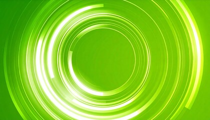 Leinwandbilder - Green Circular Abstract Digital Illustration