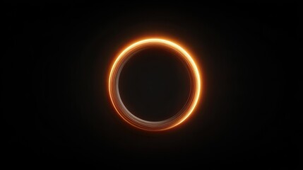 Poster - Glowing Circular Shape on Dark Background with Soft Light Effects