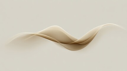 Fototapete - Elegant and Soft Wave Abstract Design in Neutral Tones