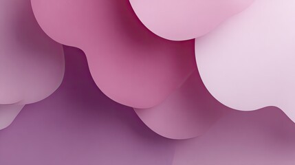 Poster - Soft Pastel Background with Organic Shapes in Shades of Pink