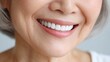 © Atmospheric stock - Close-up of elderly asian female smiling with healthy teeth