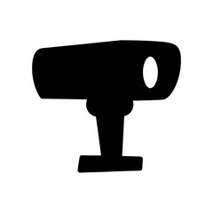 Poster - Stylized icon illustration of a security camera on a white background