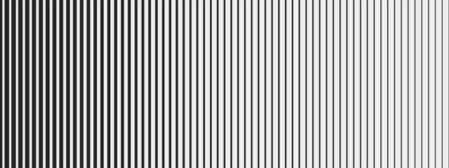 Poster - Monochrome stripe pattern with linear fade in black and white. Smooth gradient forms an abstract line-based background. Vector illustration